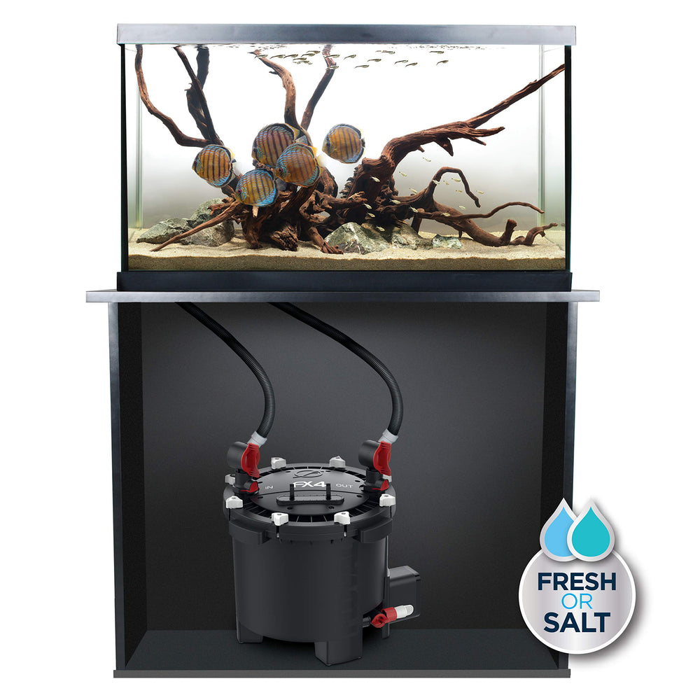 Fluval FX4 media baskets highlight stackable filtration for customizable media.
