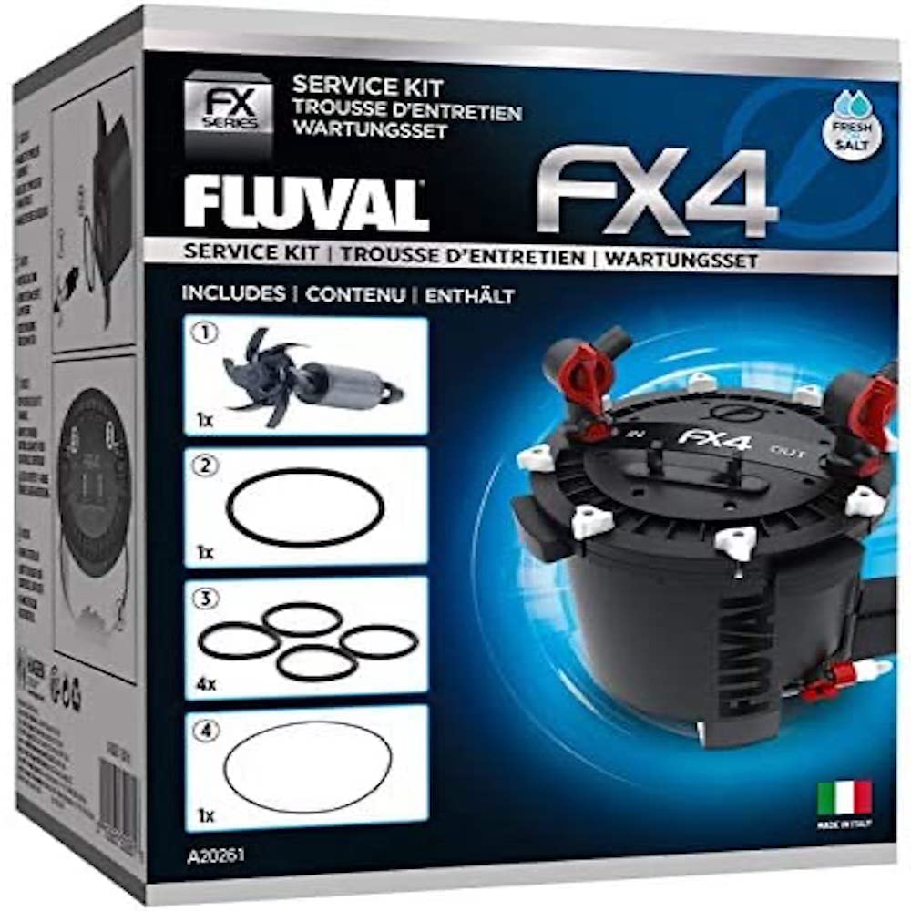 Fluval FX4 service kit packaging for easy maintenance.