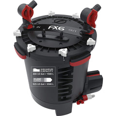 Fluval FX6 front view of compact canister filter under tank