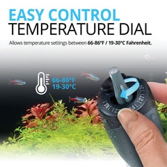 Fluval M 150-Watt heater borosilicate glass provides durable, long lasting construction