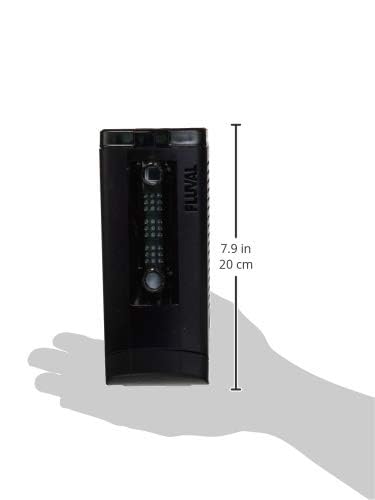Fluval U2 underwater filter side view showing easy maintenance flip-top lid
