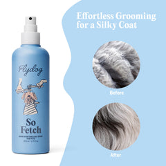 Close-up of FlyDog dematting brush for effective knot removal
