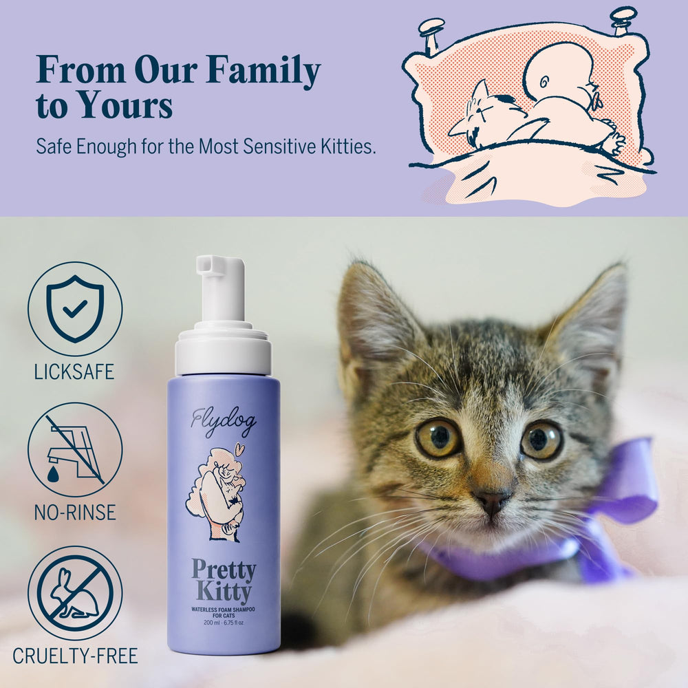 Flydog Pretty Kitty detangler reduces static and tangles during grooming.