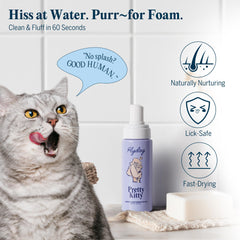 Flydog Pretty Kitty grooming glove deshedding tool on soft fur.