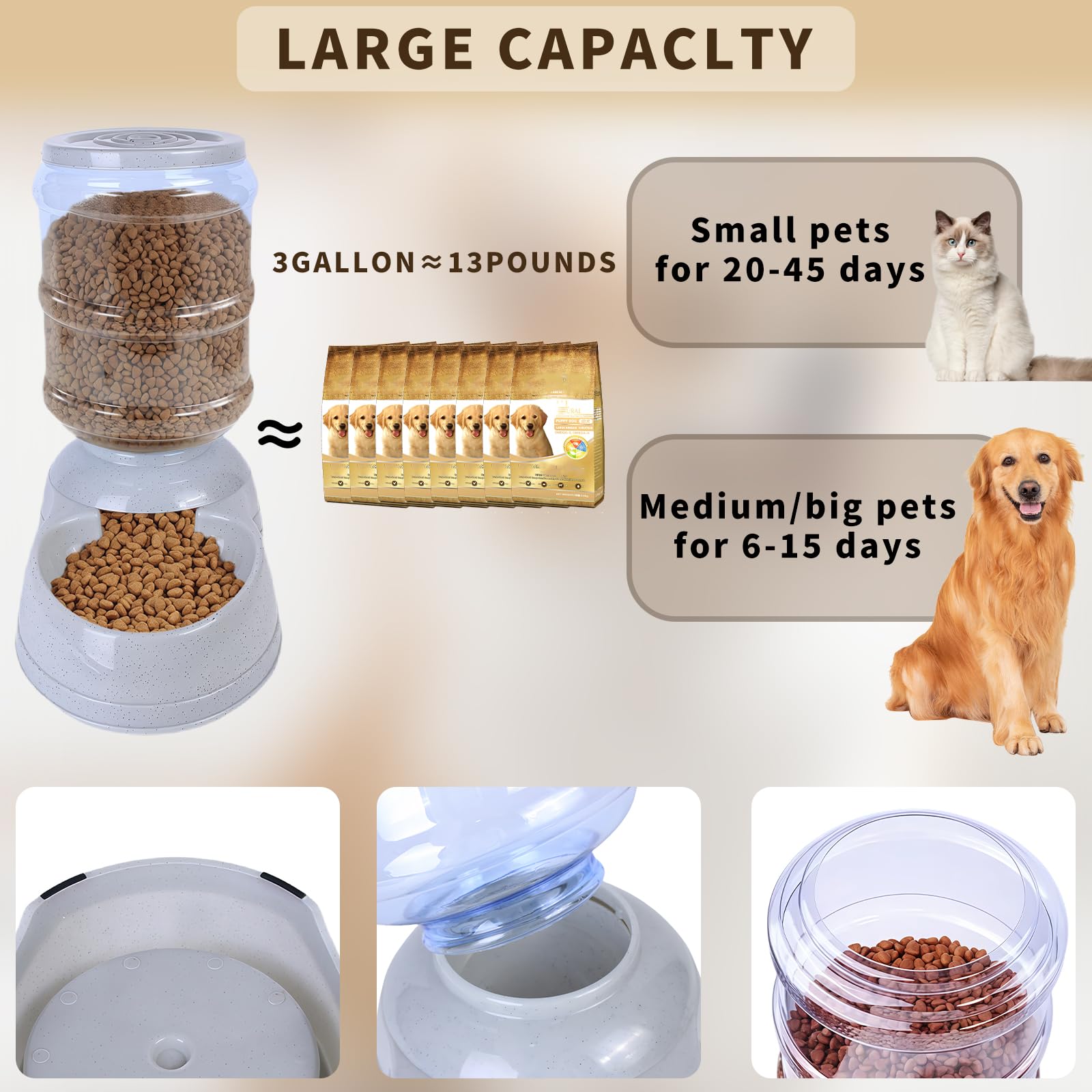 Flying Dove gravity-fed feeder keeps bowls full for dogs and cats alike