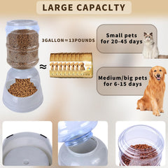 Flying Dove gravity-fed feeder keeps bowls full for dogs and cats alike