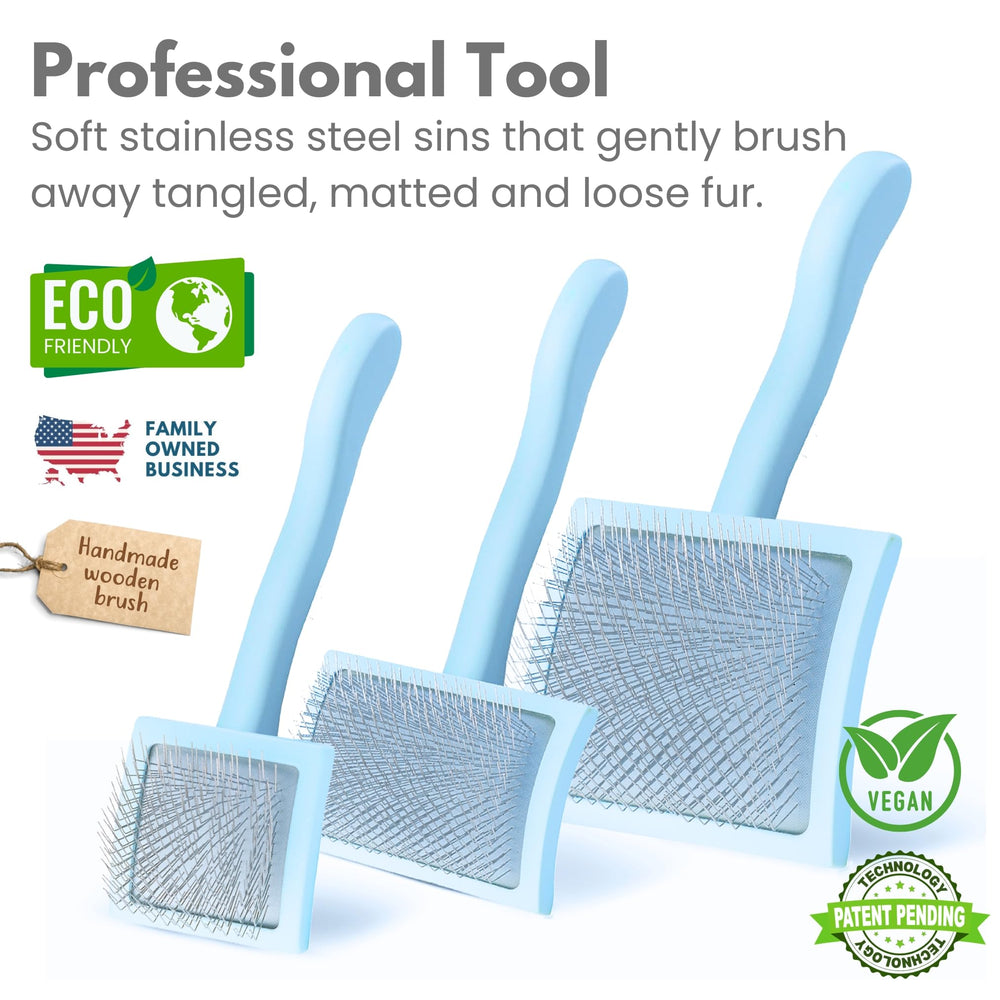Flying Pawfect slicker brush is poodle-friendly for sensitive skin and improved grooming.
