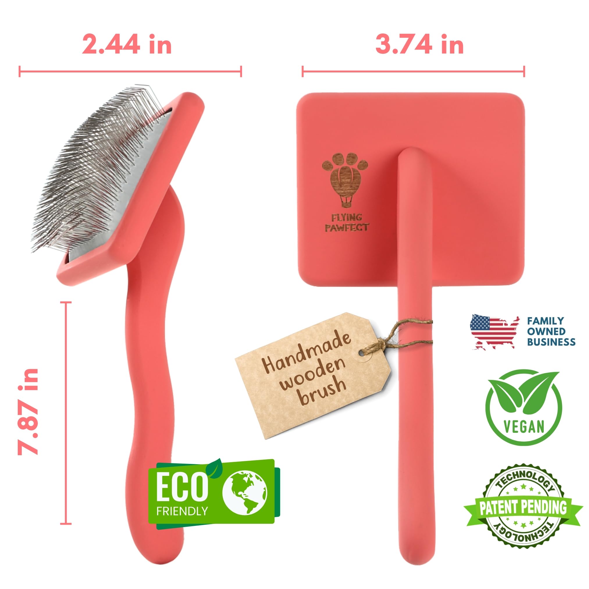 Flying Pawfect brush works on wet and dry coats.