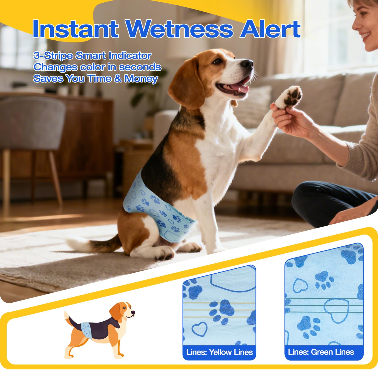 Flying Paws doggie wraps showing breathable core for comfort