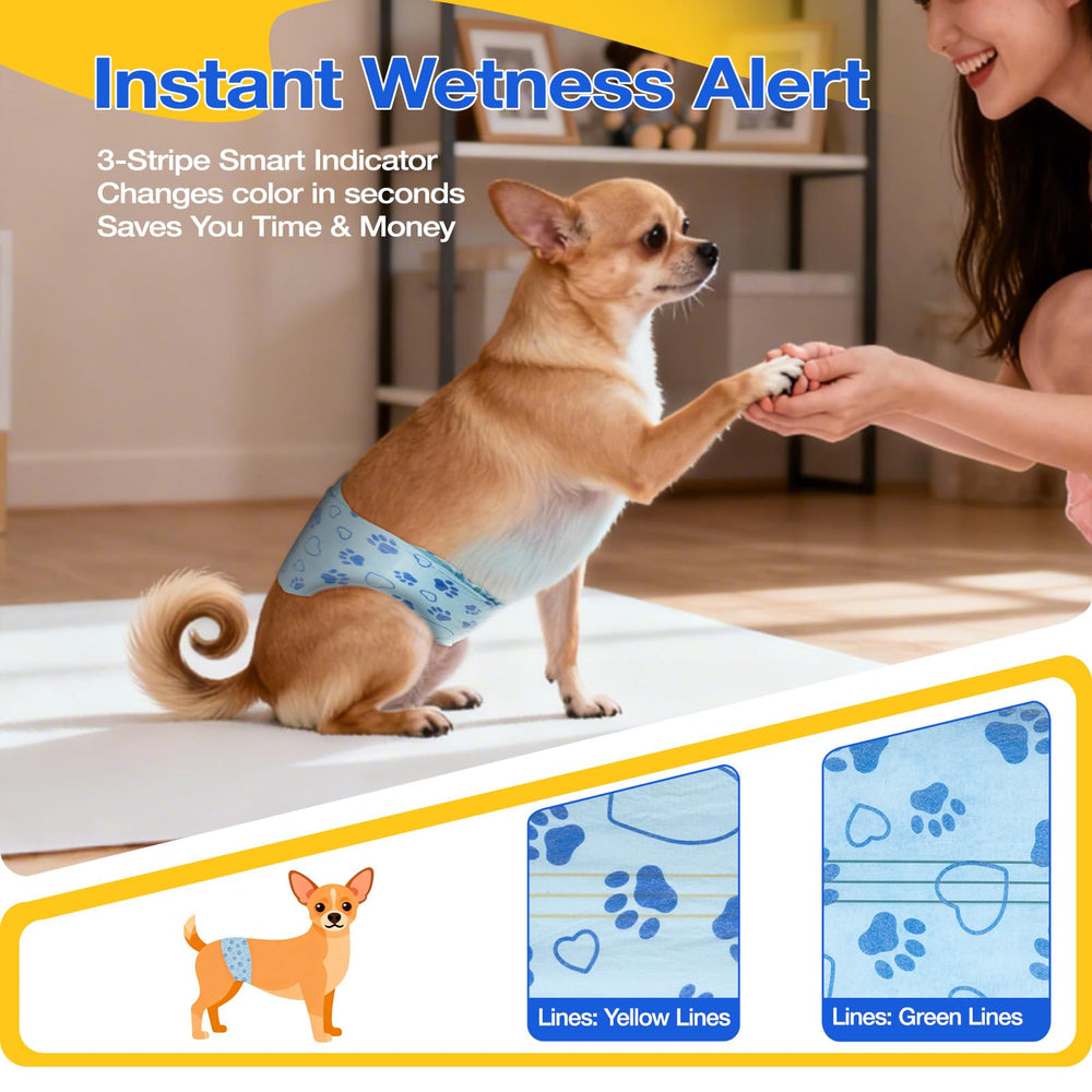 Flying Paws diaper with absorbent core keeps moisture contained for comfort