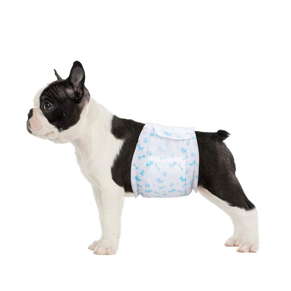 Flying Paws small male dog diapers 52-count pack for secure fit and protection.