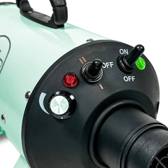 Flying Pig Grooming dryer with hose extended, versatile for home and pro use.
