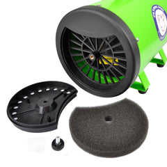 Flying Pig High Velocity Dryer control-panel highlights adjustable heat and speed control