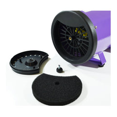 Flying Pig dryer with 10 ft hose and two nozzles for versatile grooming