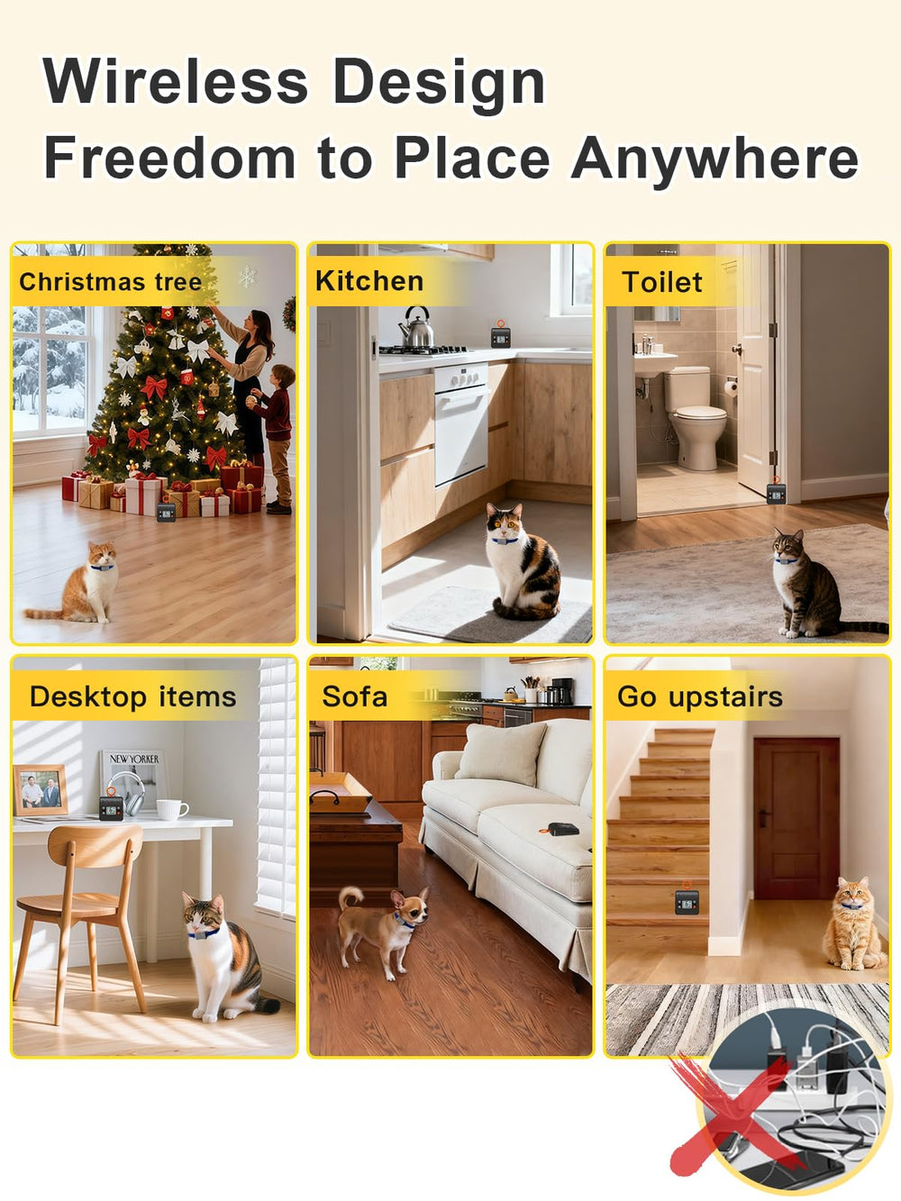FlySPEAR barrier in kitchen helps keep pets away from counters.