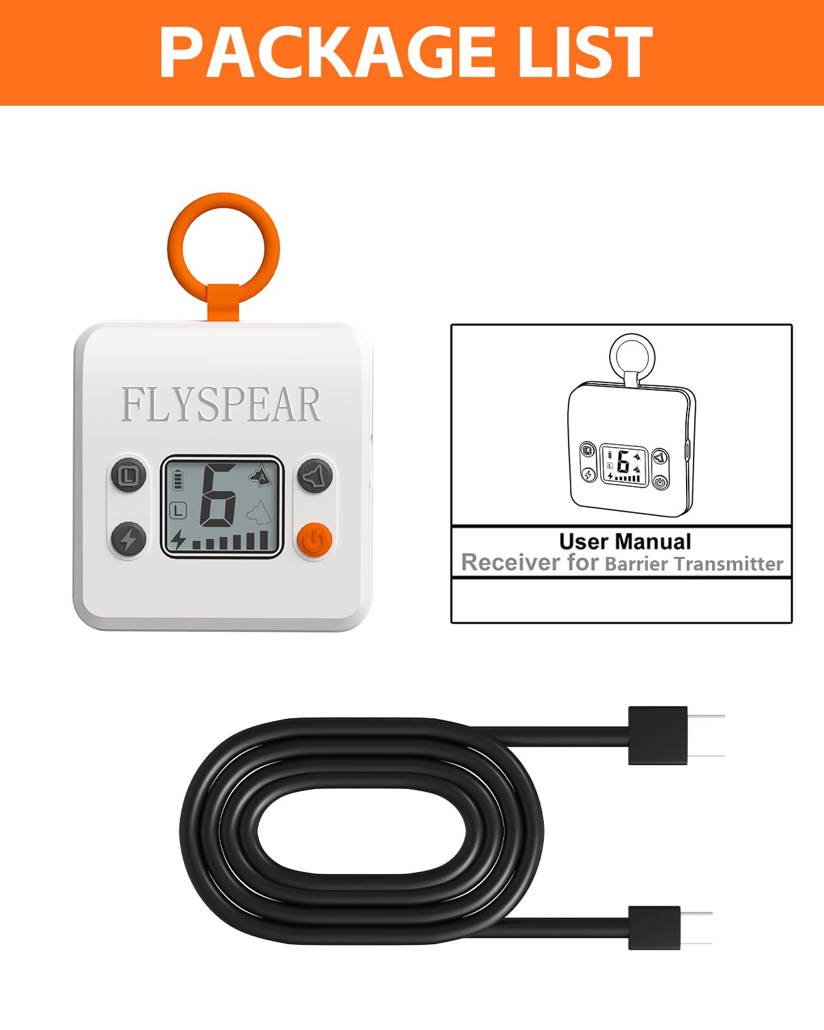 FLYSPEAR barrier range adjustable from 0.7 to 7 ft for various spaces.