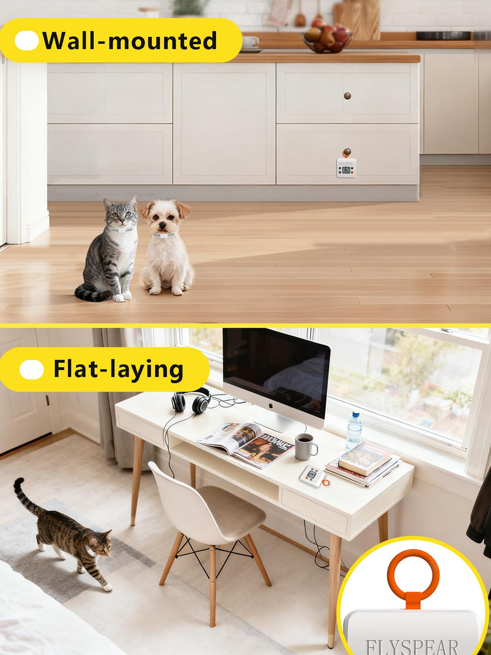 FLYSPEAR expandable multiroom system for multiple pets