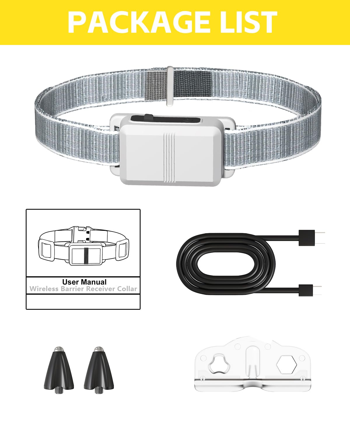 FLYSPEAR receiver collar IPX7 waterproof for reliable indoor use.