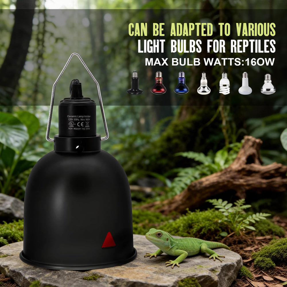 FMATOZ 2-pack deep dome heat lamp concentrates warmth for basking zones.