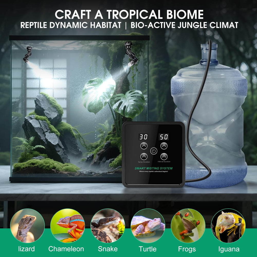 FMATOZ Reptile Mister DIY setup for glass or acrylic terrariums.