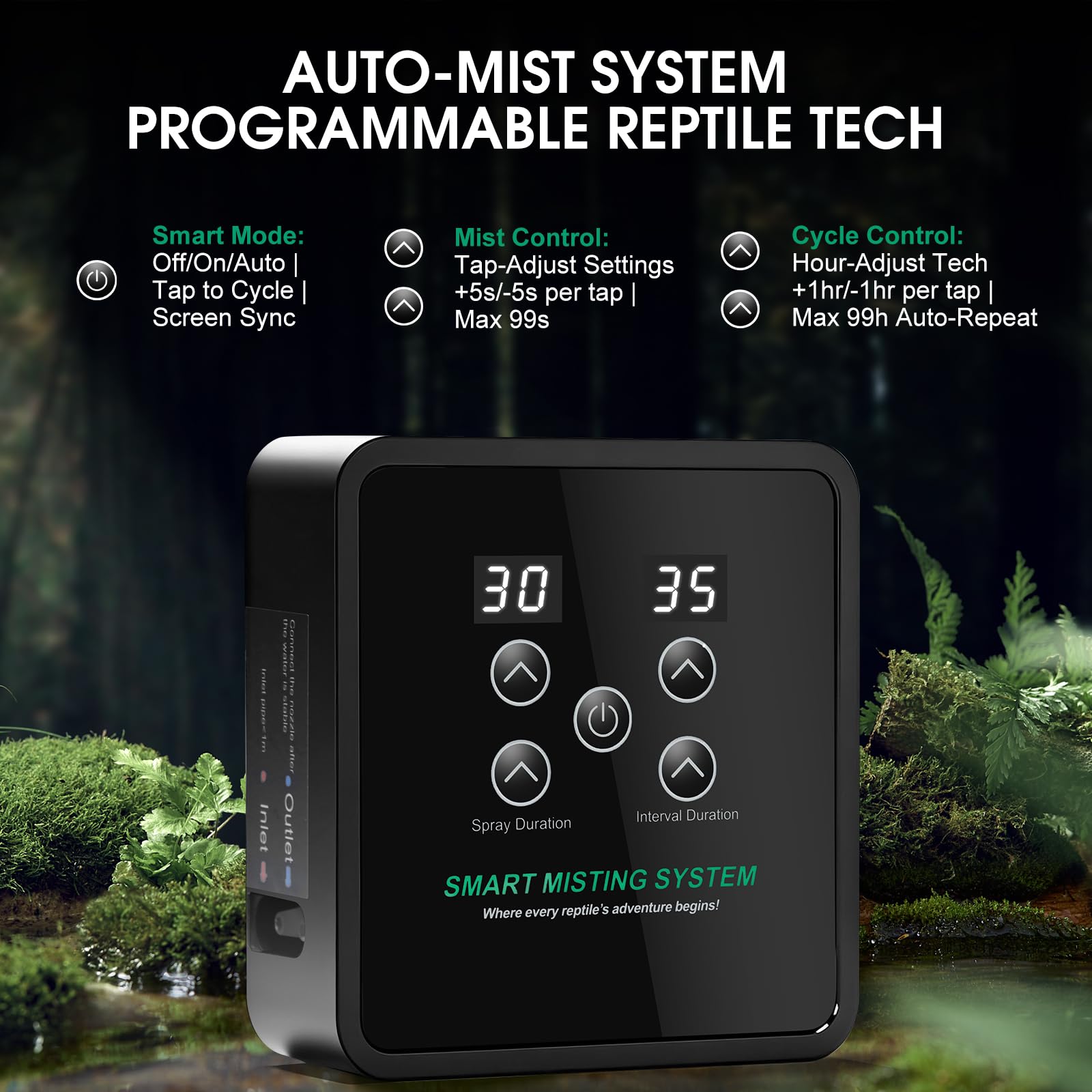 FMATOZ Reptile Mister tank-free design reduces refills.