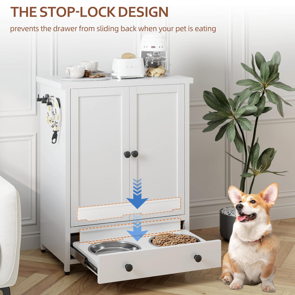 Fmlud stop latch keeps bowls steady during meals