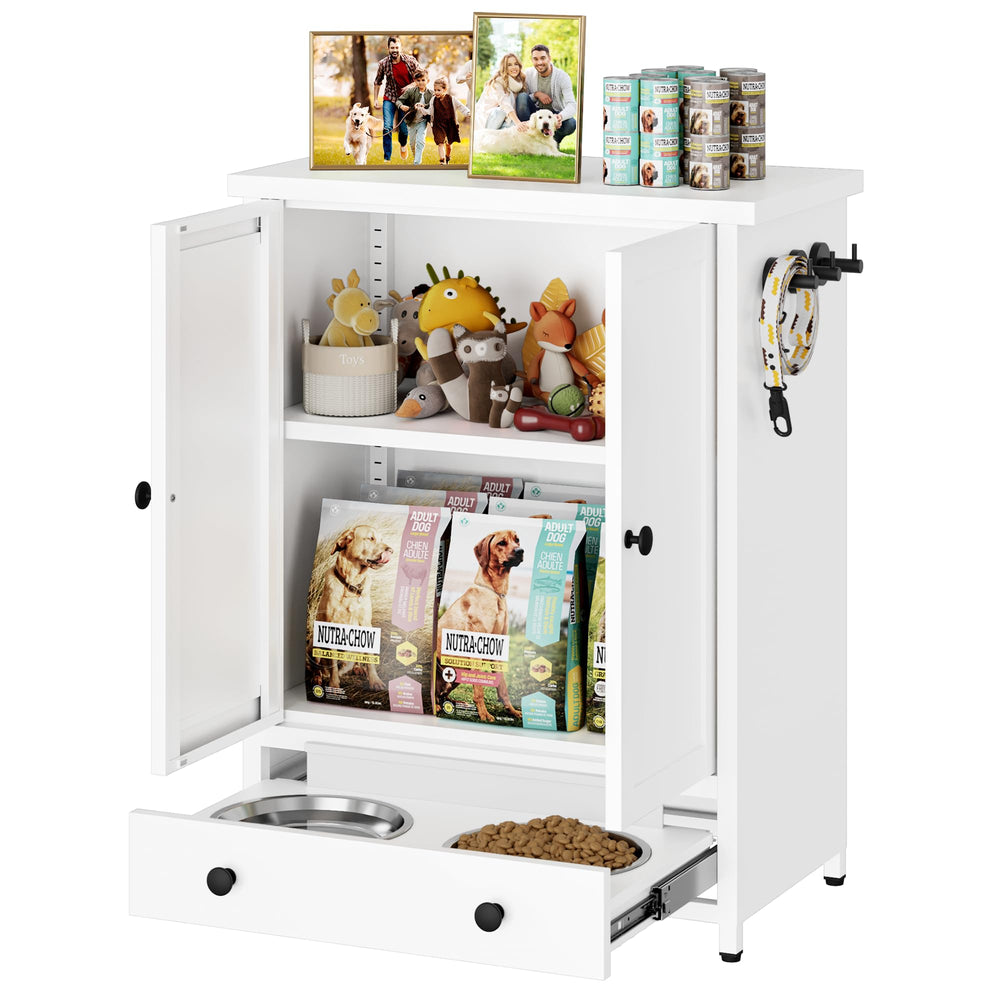 Fmlud white finish complements modern décor and stays clean