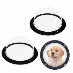 FMOACEN clear dog fence window 12.5 inch panoramic view for curious dogs