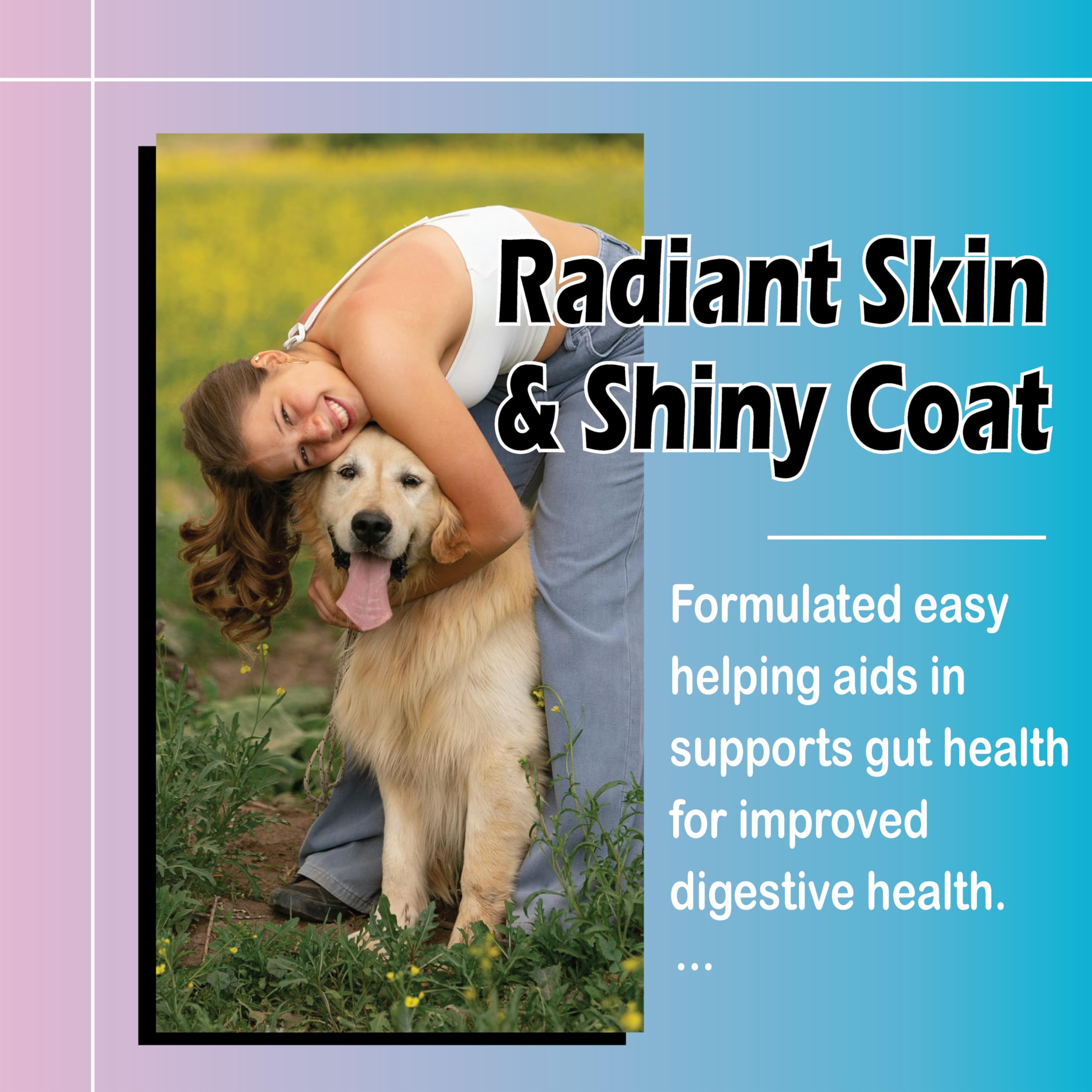 Healthy Petz premium liquid formula is easy to add to meals.