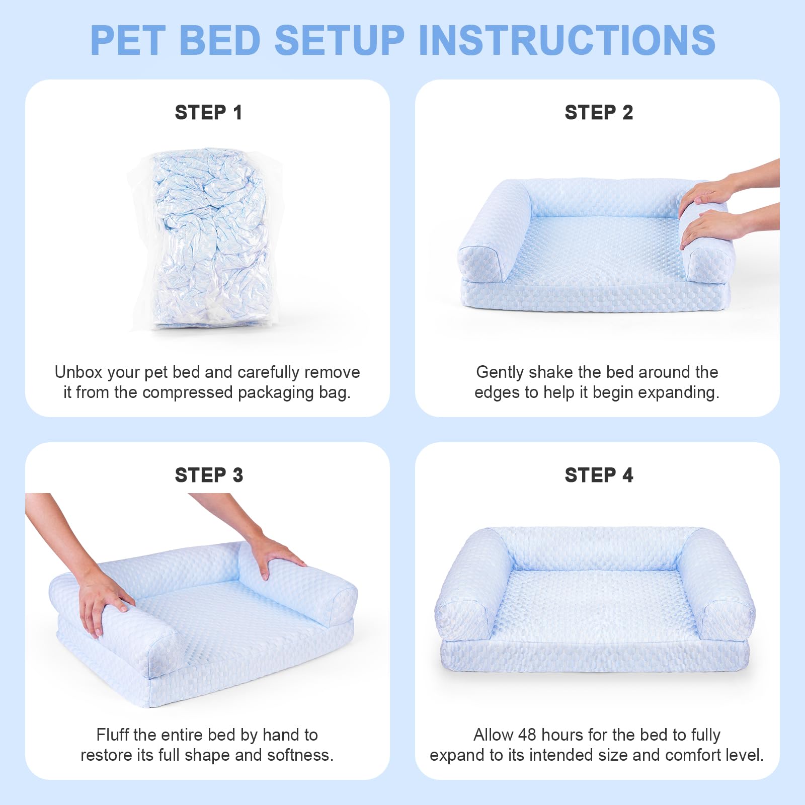 Foamio machine-washable cover makes cleanup quick and easy.