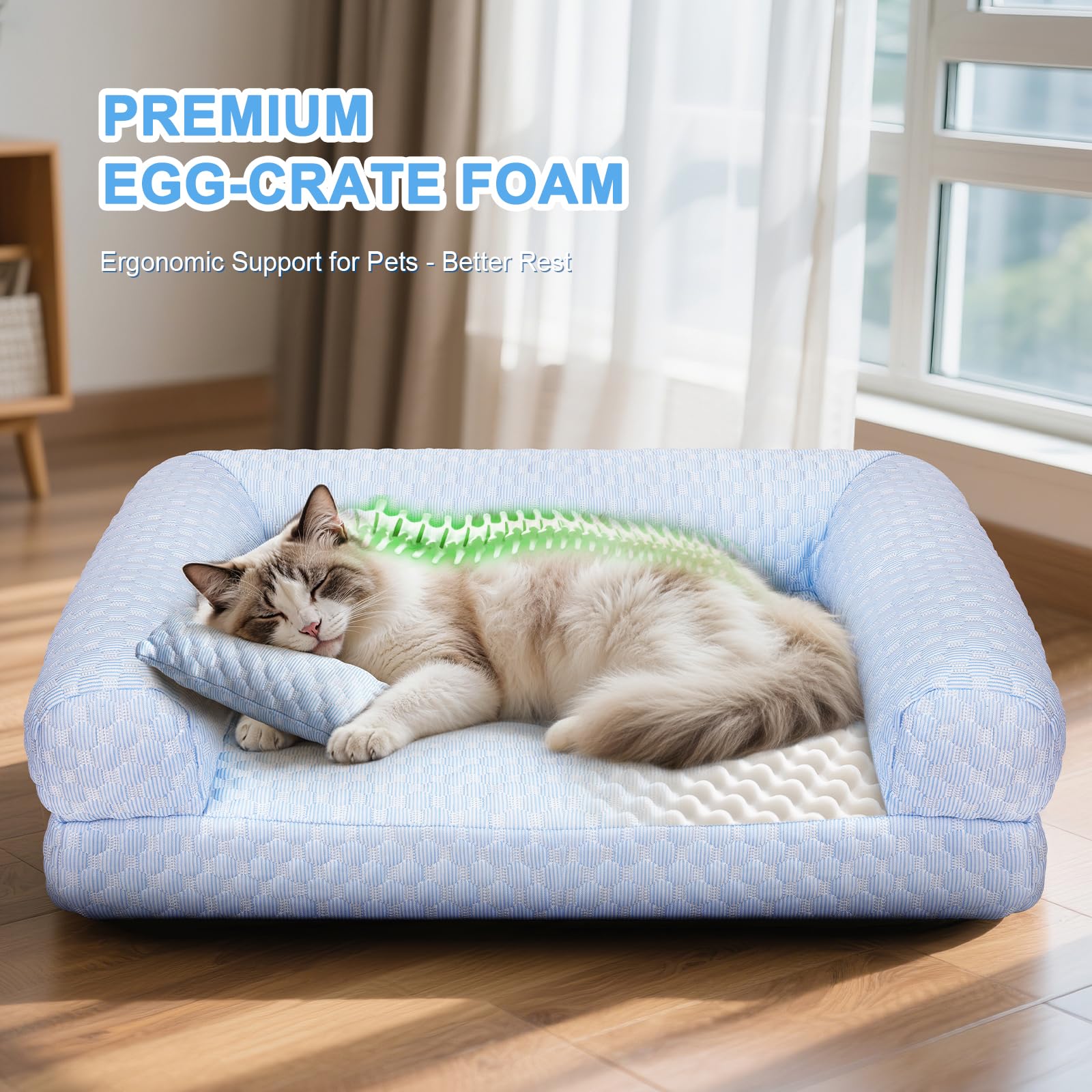 Foamio soft airy cushion delivers cool comfort on warm days.