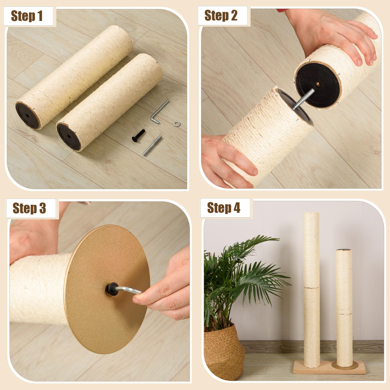 FOBSME compact scratch post showing sturdy design and surface