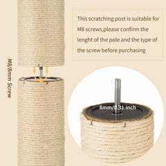 FOBSME easy-install replacement post being attached to a cat tree