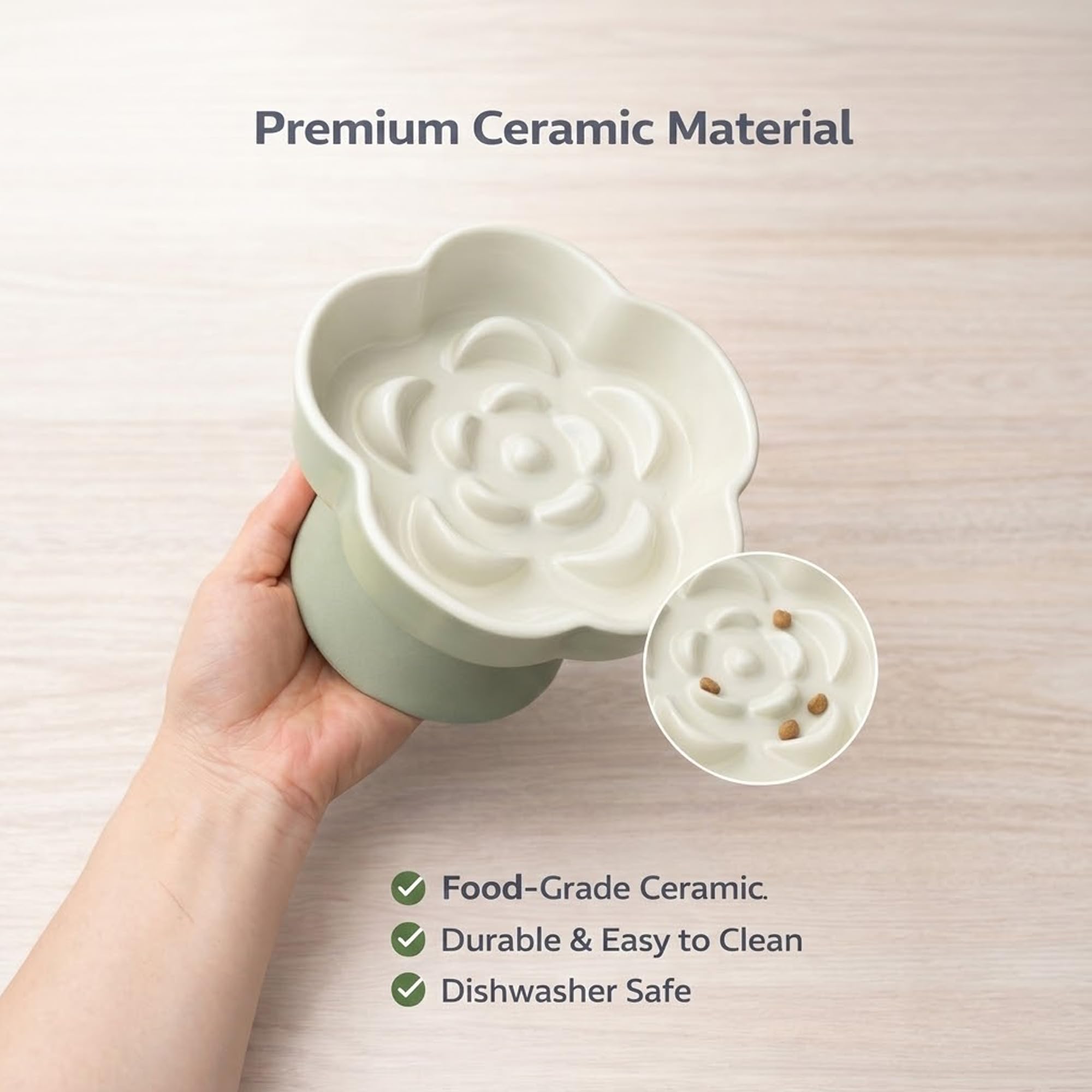 FOCPB compact design suits indoor cats and small dogs during daily meals.