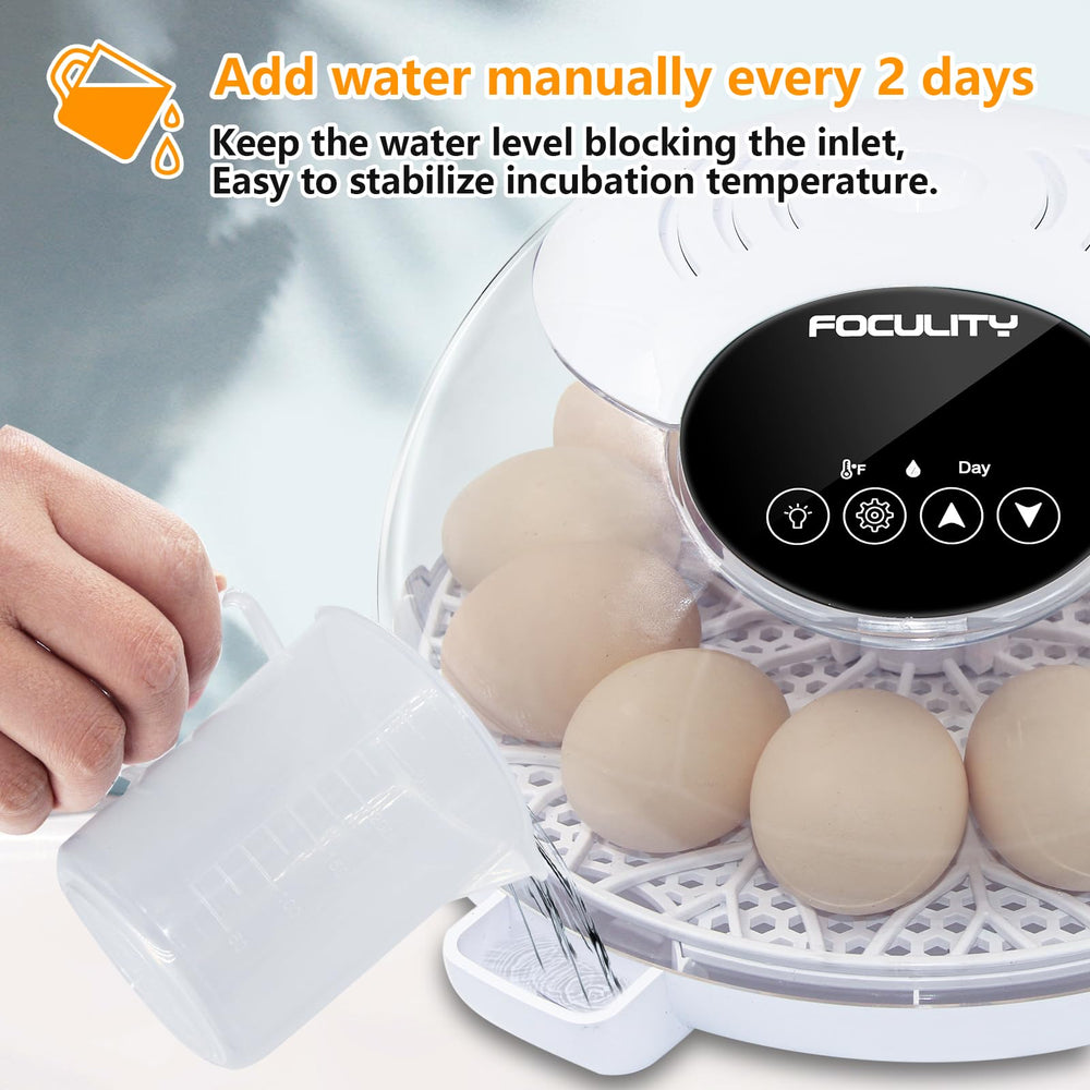 FOCULITY humidity system maintains steady moisture levels during incubation.