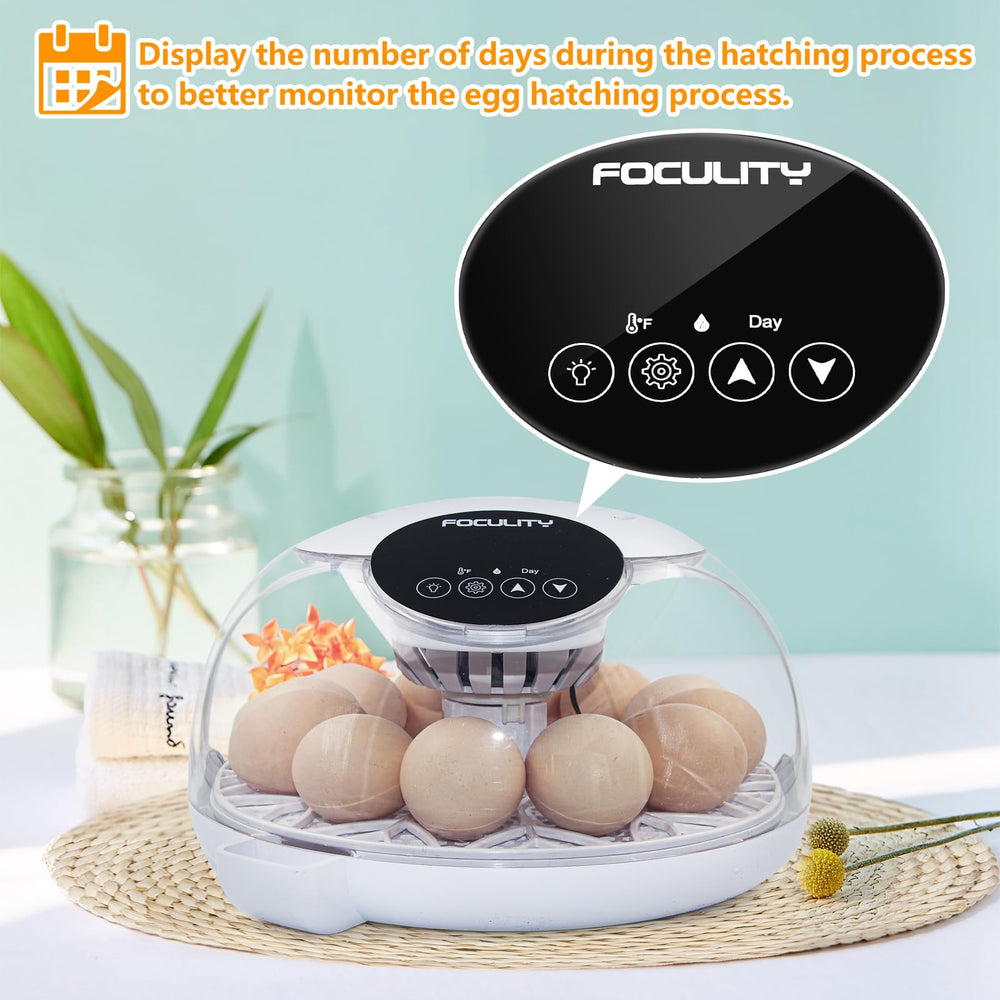 FOCULITY temperature display helps monitor daily incubation progress.