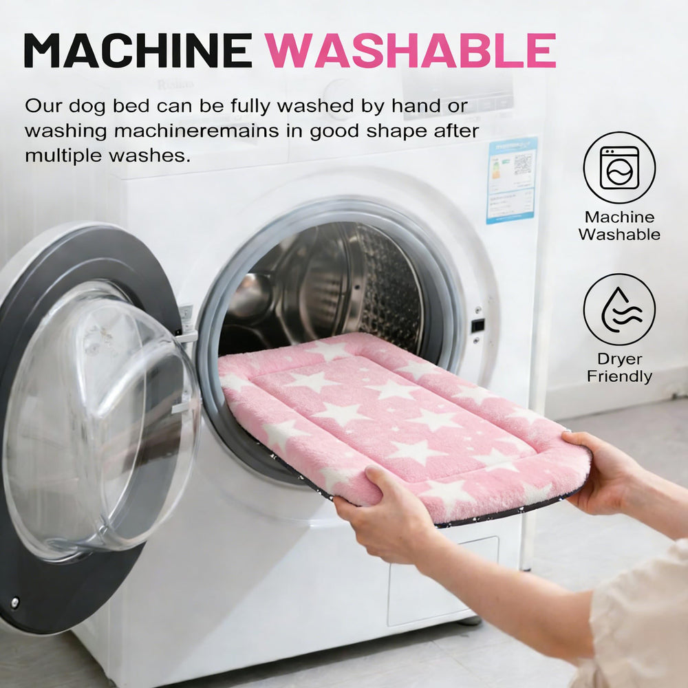Fogkiss dog bed mat machine washable for quick, easy cleaning.