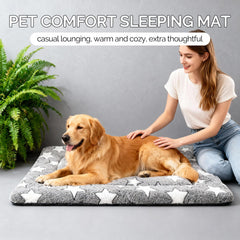 Fogkiss dog bed mat star pattern detail for a cozy crate look