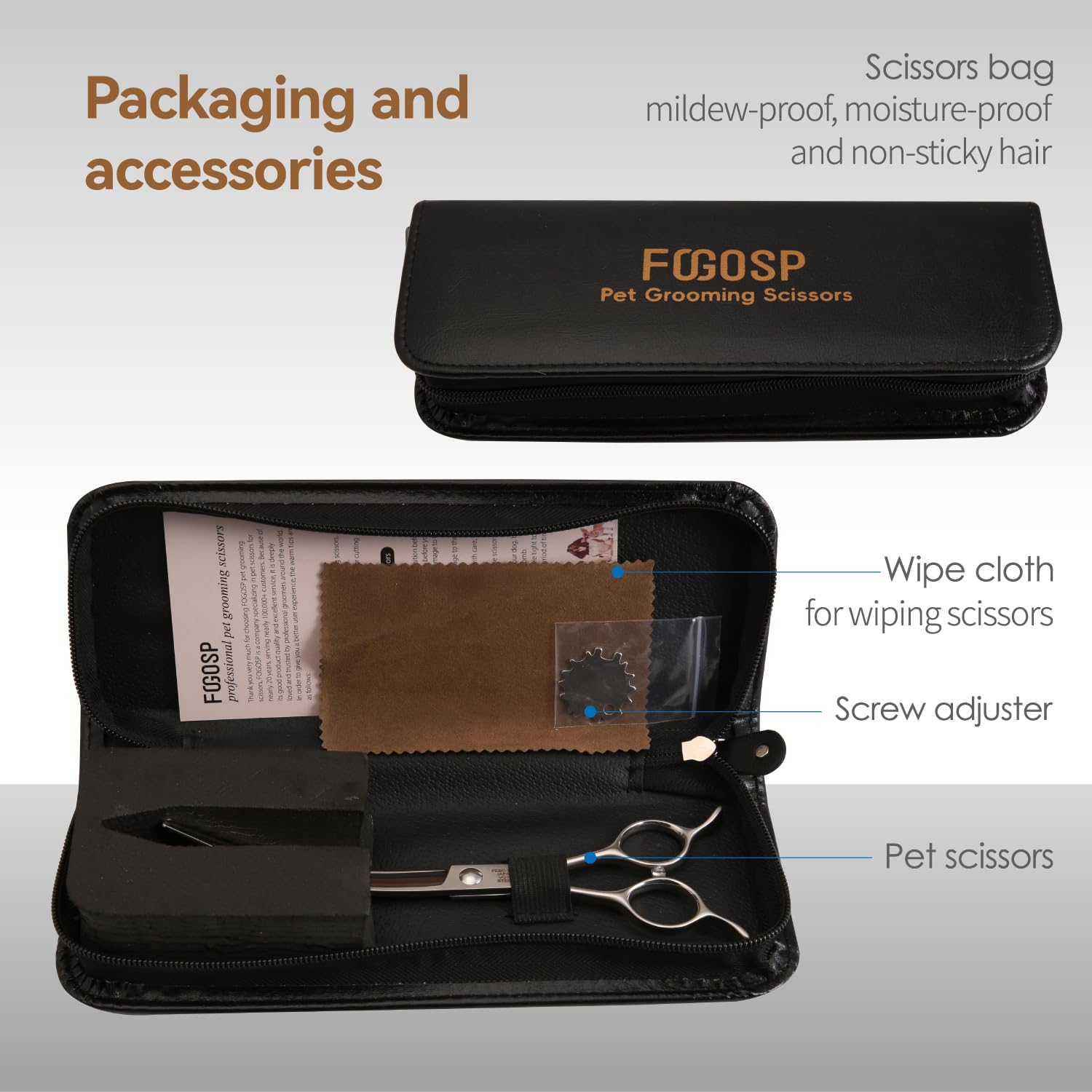FOGOSP durable grooming tool that maintains sharpness over time.