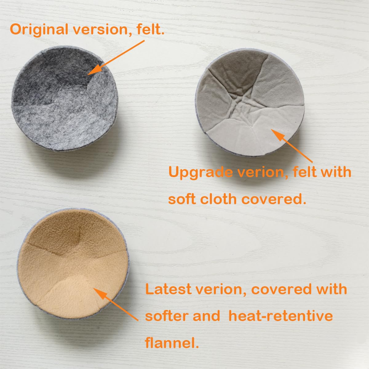 FOIBURELY breathable felt cushion keeps birds comfortable