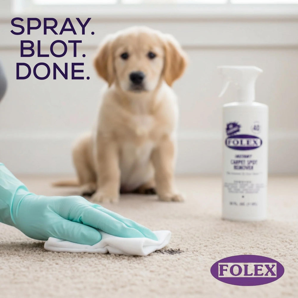 Red wine stain removed by FOLEX from fabric without residue