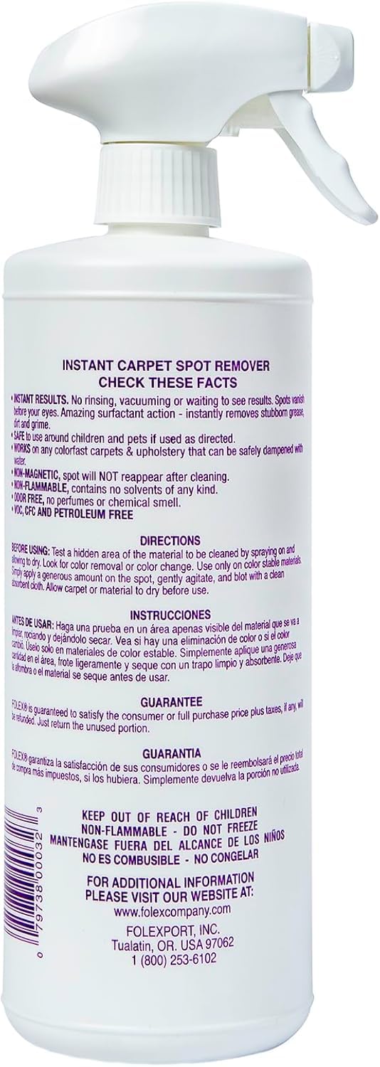 FOLEX Instant Stain Spot dispenser in use on fabric to remove grease quickly