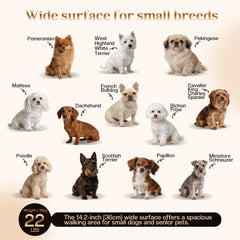 FolifrPets solid wood pet steps offer a wide surface for small breed comfort