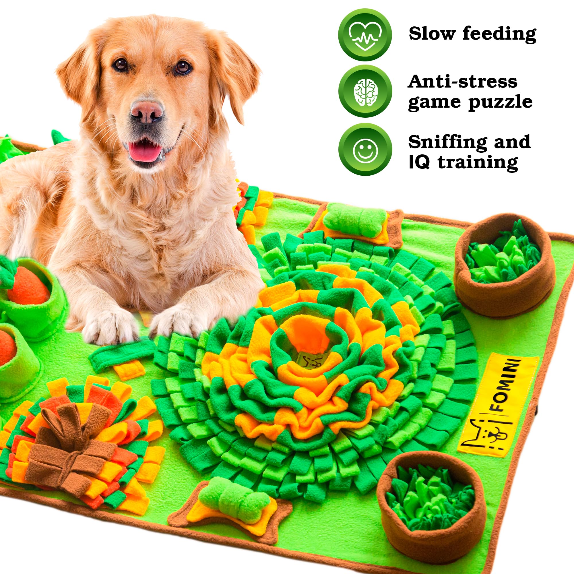 FOMINI Snuffle Mat also functions as a licking mat for calming play