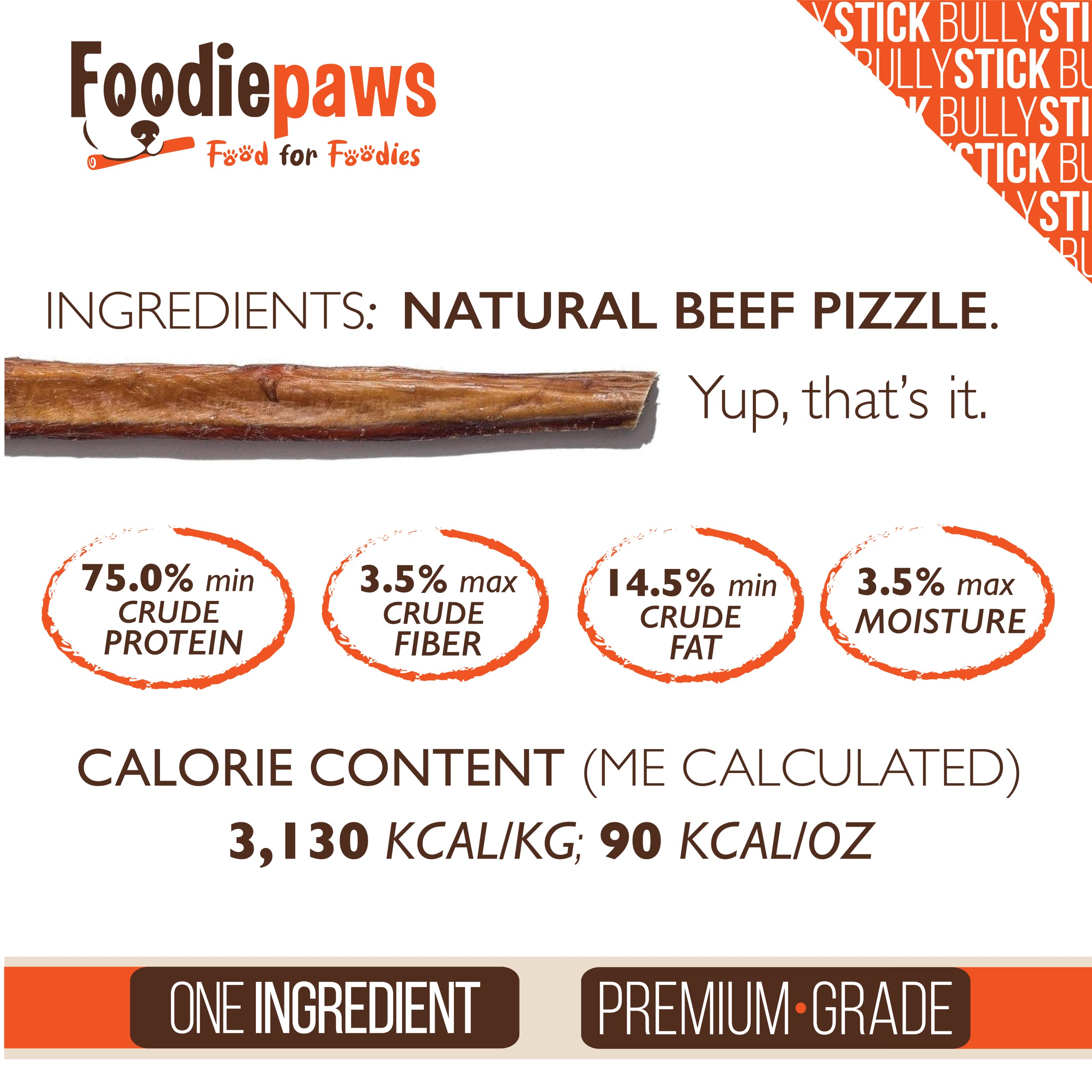 FOODIEPAWS bully sticks for puppies, supports teething and oral care.