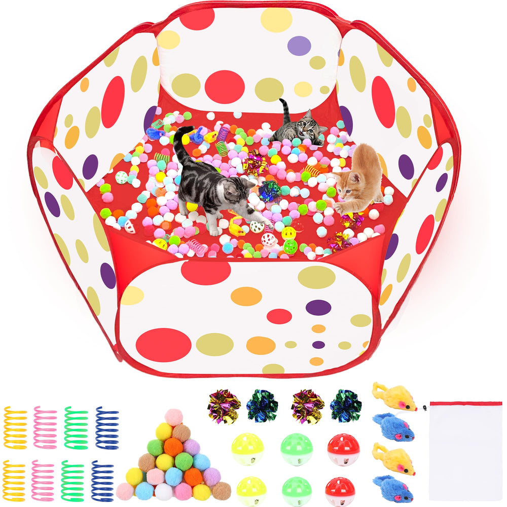 Fooind cat ball pit 226-pcs pack for indoor play and enrichment.