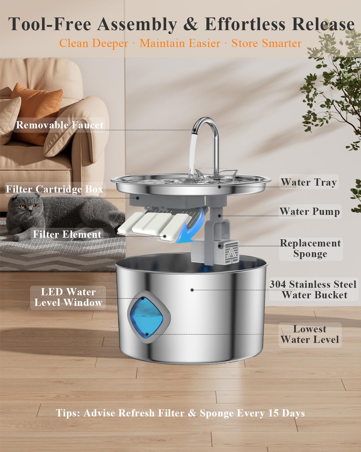 FOOPOMARY energy-efficient 5V/1A adapter supports long-term use.