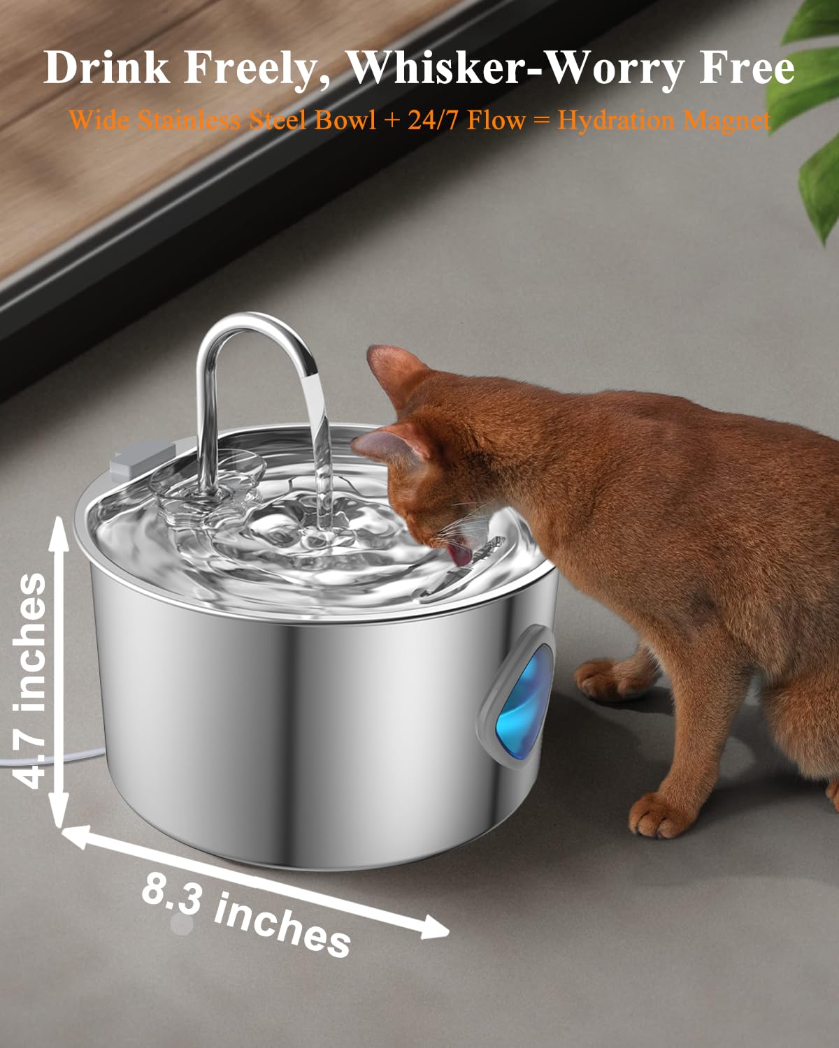 FOOPOMARY adjustable spout and fountain mode for preferred drinking style.