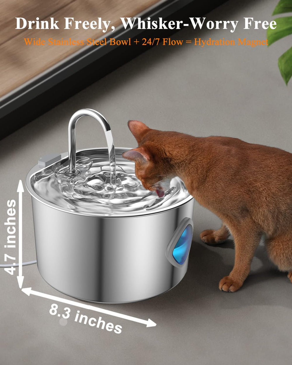 FOOPOMARY adjustable spout and fountain mode for preferred drinking style.
