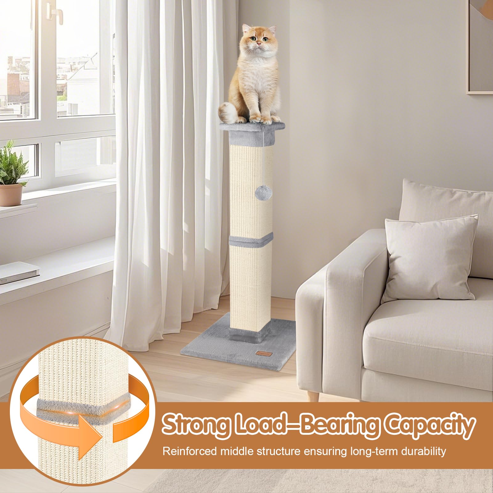 Fopetfy sturdy square base keeps the post stable during use.